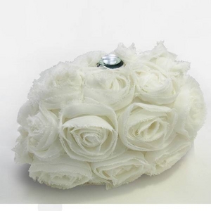Sondra Roberts（サンドラ・ロバート） パーティーバッグ クラッチ Chiffon Frame Pouch ホワイト R47833C -WH (398268)
