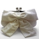 Sondra Roberts（サンドラ・ロバート） パーティーバッグ クラッチ Lace Bow Clutch ホワイト R47809B -WH - 縮小画像1