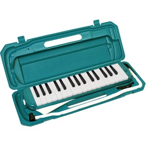 カラフル32鍵盤ハーモニカ♪　MELODY PIANO 【P3001-32K】　♪　ピアニカ　♪　グリーン - 拡大画像