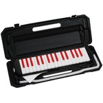カラフル32鍵盤ハーモニカ MELODY PIANO P3001-32K ブラック/レッド