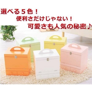 メイク（コスメ）ボックス!3面鏡付き ミントグリーン 通販売上2万セット突破!選べる5色!