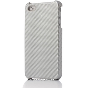 Ai-Style iPhone4 Carbon Look（ハードケース カーボンルック） 【Ai4-Carbon-Silver】（シルバー） - 拡大画像