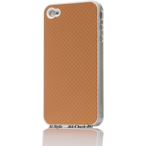 Ai-Style Series iPhone4 ハードケース 【Ai4-Check-BG】 Type Check BG(ベージュ）