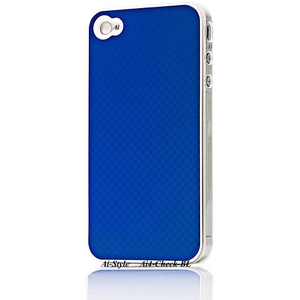 Ai-Style Series iPhone4 ハードケース 【Ai4-Check-BL】 Type Check BL(ブルー）