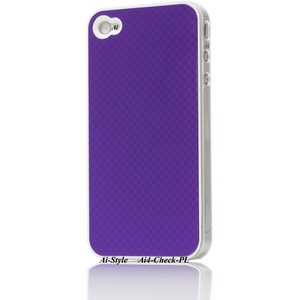Ai-Style Series iPhone4 ハードケース 【Ai4-Check-PL】 Type Check PL(パープル）