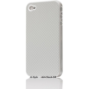 Ai-Style Series iPhone4 ハードケース 【Ai4-Check-SB】 Type Check SB(シルバー）