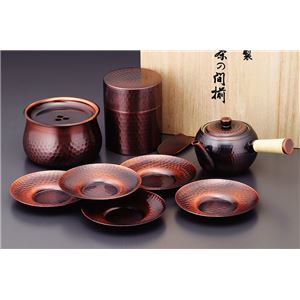 アサヒ 急須・茶筒・建水・茶托セット （銅製品） CB-525