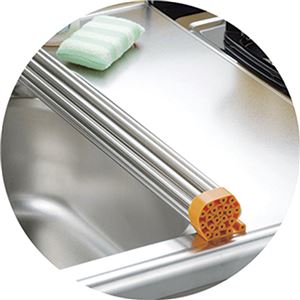 折りたたみ 水切りラック/キッチン用品 【10本 ダークピンク】 約574×160×10mm 日本製 ステンレス製 〔台所〕 折りたたみ 水切りラック/キッチン用品 【10本 ダークピンク】 約574×160×10mm 日本製 ステンレス製 〔台所〕