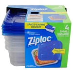 Ziploc コンテナ スクエアスモール 4P 【2個セット】