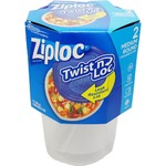 【訳あり・在庫処分】 Ziploc コンテナ ツイストロック ラウンド Mサイズ 2P 【2個セット】