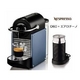 NESPRESSO（ネスプレッソ）　エスプレッソマシーン　PIXIE（ピクシー）　スチールブルー　D60STA3B　エアロチーノ...