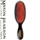 MASON PEARSON（メイソンピアソン） 猪毛ブラシ 標準的な硬さ ポケットミックス ダークルビー【正規輸入品】 - 縮小画像1
