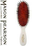 MASON PEARSON（メイソンピアソン） 猪毛ブラシ ポケットブリッスル ヘアブラシ ホワイト 【正規輸入品】