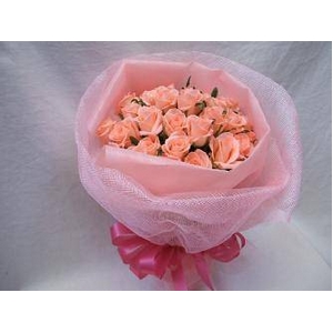 ピンクバラ花束のミニブーケ
