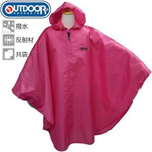 OUTDOOR キッズレインポンチョ(140) 50000115 ピンク - 拡大画像