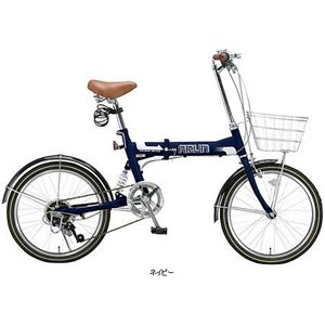 ARUN 折畳自転車 MSB-206AS ネイビー画像1