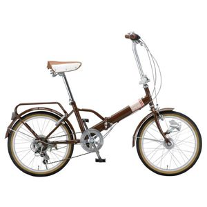 Raychell（レイチェル） 折り畳み自転車 20インチ MHD-206R-IV アイボリー - 拡大画像