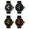 MAX XL WATCHES（マックスエックスエルウォッチ） レザーベルト腕時計 47ミリ 5-MAX522 ブラックシルバーフェイス 4枚交換レンズ付