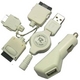 Rix（リックス） 車載 （DC） +USB充電器 （巻取り式、最長約72cm） FOMA/SoftBank/AU/DoCoMo mova/SoftBank PDC用 （ホワイト） RX-JUC506WH 【2個セット】商品画像