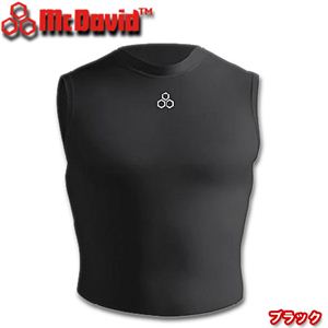 McDavid（マクダビッド） プレミアム スリーブレスBシャツ・クルーネック MVJ 882T BL ブラック S - 拡大画像