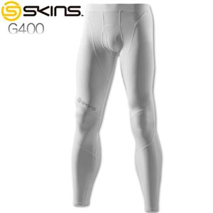 SKINS（スキンズ） メンズロングタイツ G400 ホワイト B45005001 S ホワイト - 拡大画像