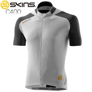 SKINS（スキンズ） メンズショートスリーブジャージ C400 ホワイト×グレー C55042204 XS ホワイト×グレー
