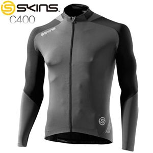 SKINS（スキンズ） メンズロングスリーブジャージ C400 ブラック×グレー C55043205 M ブラック×グレー