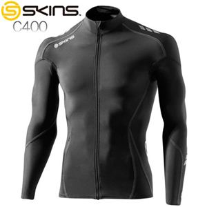 SKINS（スキンズ） メンズコンプレッション C400 ロングスリーブジャージ ブラック×グレー C55043105 XS ブラック×グレー
