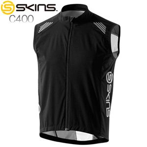 SKINS（スキンズ） メンズウインドベスト C400 ブラック×グレー C55043403 XS ブラック×グレー
