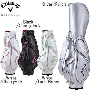 Callaway（キャロウェイ） ウィメンズ PU Sport（スポーツ）キャディバッグ ELV 8.5 JM  White/LimeGreen