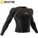 SKINS（スキンズ） SNOW メンズロングスリーブトップ BLK／ORG B14001005 M 