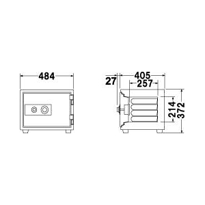 エーコー 耐火金庫 ダイヤル式 SS-4NA(アラーム付き) 58kg 【代金引換可能】【時間指定可能】