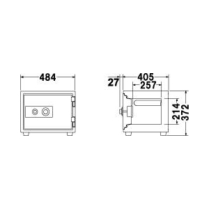 エーコー 耐火金庫 ダイヤル式 SS-N 56kg 【代金引換可能】【時間指定可能】