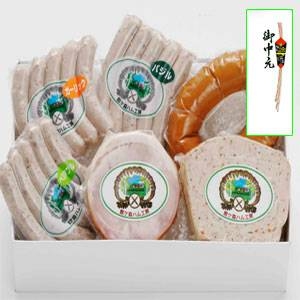 【お中元用 のし付き(名入れ不可)】産地直送「無添加・館ヶ森 手作りハム・ソ―セージ6種セット」