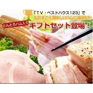 【お歳暮用 のし付き(名入れ不可) とんとろハム入り】極上炙りギフト4点セット