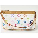 【現品限り】LOUIS VUITTON(ルイ ヴィトン) マルチカラー アクセサリーポーチ ホワイト 白 M92649 【中古A】