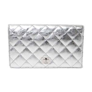 CHANEL（シャネル） 2.55シリーズ 二つ折長財布 メタリック シルバー A35304 【中古SA】