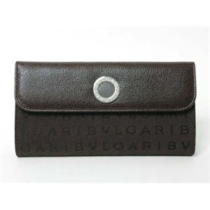 【現品限り】BVLGARI（ブルガリ） ロゴマニア Wホック3つ折長財布 ブラウン 25131 【未使用】