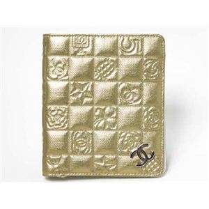 CHANEL（シャネル） アイコン 2つ折財布（札入れ） セール品 ゴールド 【中古SA】
