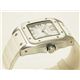 【現品限り】Cartier（カルティエ） サントス100 MM 白 ラバー 自動巻き レディース W20122U2 文字盤:ホワイト　ベルト:ホワイト W20129U2 【中古AB】 - 縮小画像2