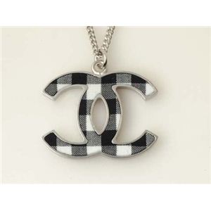 CHANEL（シャネル） ネックレス ココ チェック B11C シルバー//白 【新品】