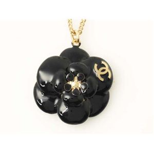 �y���i����zCHANEL�i�V���l���j �l�b�N���X �J�����A  �u���b�N 10P �u���b�N/�S�[���h �y����SA�z