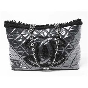 �y���i����zCHANEL�i�V���l���j �`�F�[���g�[�g�o�b�N �r�j�[�� /�u���b�N �H�~  A47155 �y����A�z