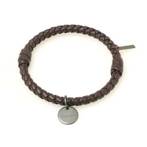 【現品限り】BOTTEGA VENETA(ボッテガヴェネタ) イントレチャート バングル こげ茶 【未使用】 - 拡大画像