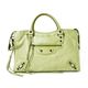 【現品限り】Balenciaga（バレンシアガ） エディターズバッグ ザ・シティ ライトグリーン 115748 【中古A】