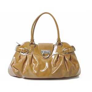 【現品限り】Ferragamo（フェラガモ） ガンチーニ ブラウン シルバー金具 【未使用】 - 拡大画像