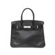 【現品限り】HERMES（エルメス） バーキン30 シルバー金具 ヴォーグレネ ブラック 刻印:L 【中古SA】