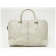 【現品限り】BOTTEGA VENETA（ボッテガヴェネタ） イントレチャート ブリーフケース ラムスキン アイボリー 194403 【中古A】
