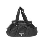 【現品限り】PRADA（プラダ） ハンドバッグ ナイロン ビーズ ブラック BN1146 【中古A】