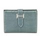 【現品限り】HERMES（エルメス） ベアン 名刺入れ シルバー金具 リザード ブルージーン 刻印:H 【中古SA】